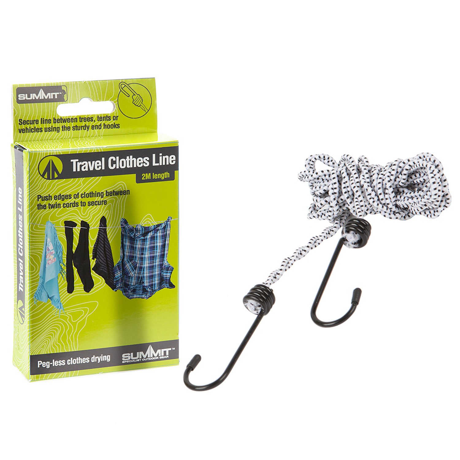 travel clothes line with pegs