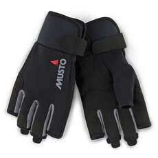 Musto Essential Short Finger Sailing Gloves - 2022 - Black