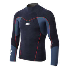 2023 Gill Race Firecell Long Sleeve Wetsuit Top - Blue - RS17