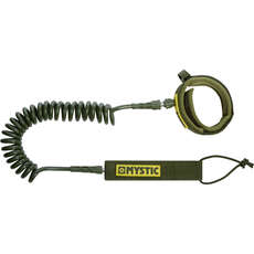 Mystic SUP Coiled Leash  - 8ft or 10ft - Dark Leaf 210151