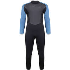 Typhoon Swarm3 3/2mm Back Zip Wetsuit - Black/Blue Steel 250981