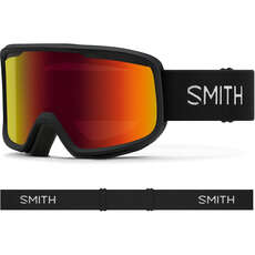 Smith Frontier Snow Goggles - Black / Red Solx Mirror Antifog