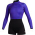 Mystic Womens Lunar 2/2mm Back-Zip Longarm Shorty Wetsuit - Black/Purple 240111