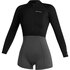 Mystic Womens Lunar 2/2mm Front-Zip Longarm Shorty Wetsuit - Black 240112