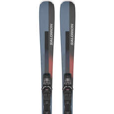 2024 Salomon E Stance 80 Skis & M11 Bindings - Freeride Ski Package - Neon Coral