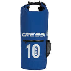 Cressi Dry Bag Back Pack with Zip Pocket - 10L - Blue