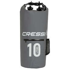 Cressi Dry Bag Back Pack with Zip Pocket - 10L - Grey