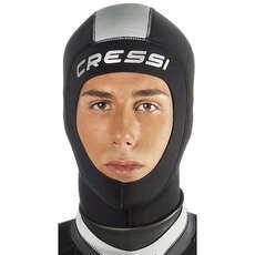 2023 Cressi 5mm Wetsuit Hood - Black/Silver LR10740