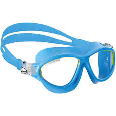 Cressi Mini Cobra Kids Swimming Goggles - Light Blue/Lime - Age 7-15