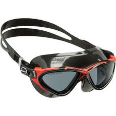 Cressi Planet Swimming Goggles - Black/Red Smoke