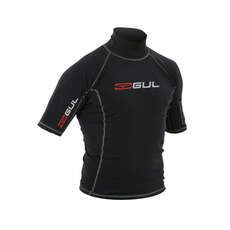 Gul Evotherm Flatlock Short Sleeve Junior Rash Vest/Guards 2023- Black
