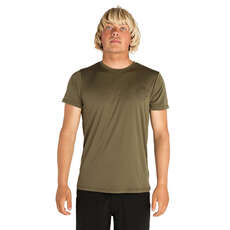 Rip Curl T-Shirt Compass Uv À Manches Courtes - Kaki