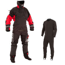 Typhoon Max B Drysuit Black/Red c/w Con Zip 2023 - Incl Undersuit