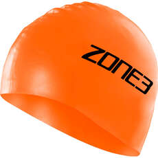 Zone3 Silicone Swimming Cap - Hi-Vis Orange