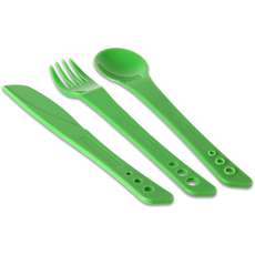 Lifeventure Ellipse Knife, Fork and Spoon Set - Green
