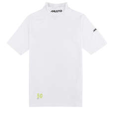 Musto Bloqueador Solar De Manga Corta Rash Guard - Blanco